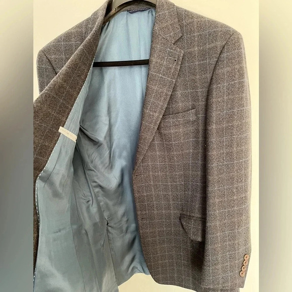 Tommy  Hilfiger plaid gray blazer - Picture 4 of 9